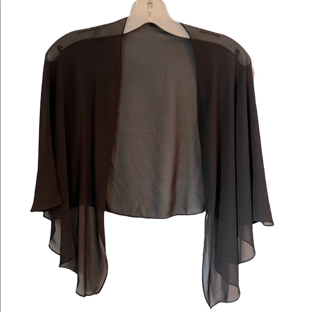 Sheer black cover up for evening wear